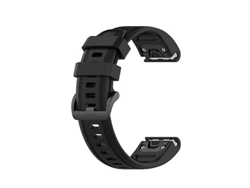 Correa para garmin fenix 6s pro correa de reloj de silicona de color puro negro VENISYMLIS