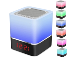 SUNMOSTAR Altavoz Reloj despertador con Bluetooth, lámpara de noche portátil, Control táctil, luz nocturna con Bluetooth, reloj despertador luminoso para niños, Idea de regalo para adolescentes