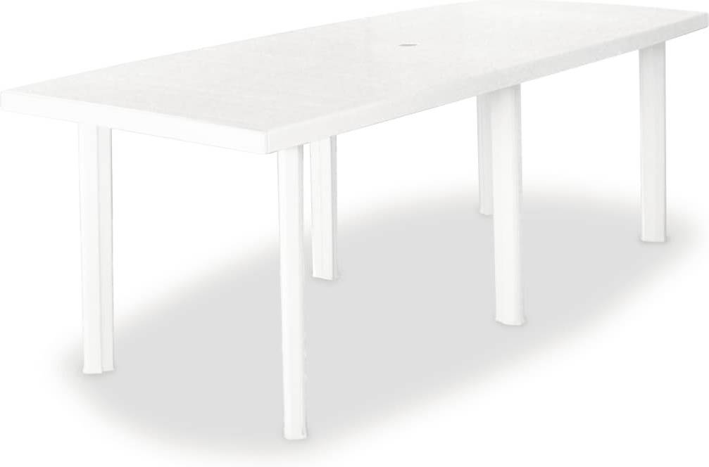 Mesa de jardín VIDAXL plástico blanco (210x96x72 cm)