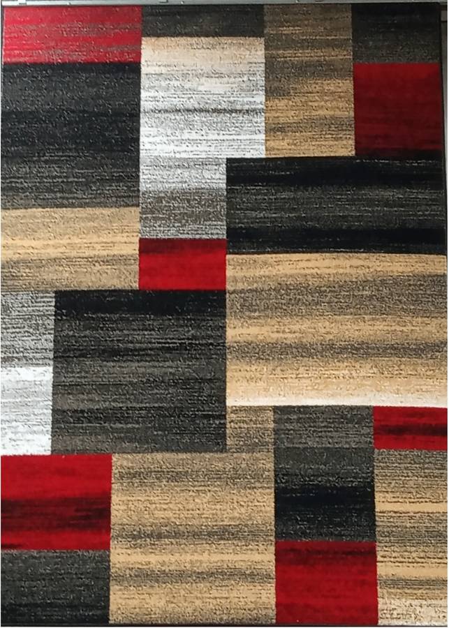 Alfombra Trendy Eccox moderna para o habitación rojo 160x220 cm. matris berlim polipropileno