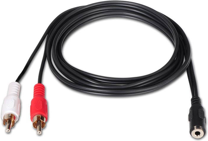 Cable de Audio NANOCable de Audio(RCA - Jack 3.5mm - 1.5 m - Negro)