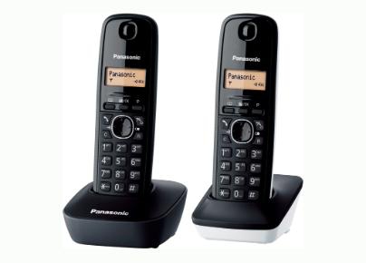 Teléfono Inalámbrico Dúo PANASONIC KX-TG1612 Blanco y Negro