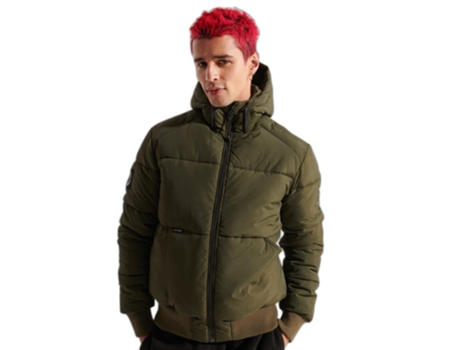 Abrigo para Hombre SUPERDRY (S - Poliéster - Verde)