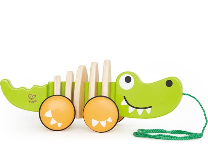 Hape E0348 Pasea al cocodrilo juguete de tirar