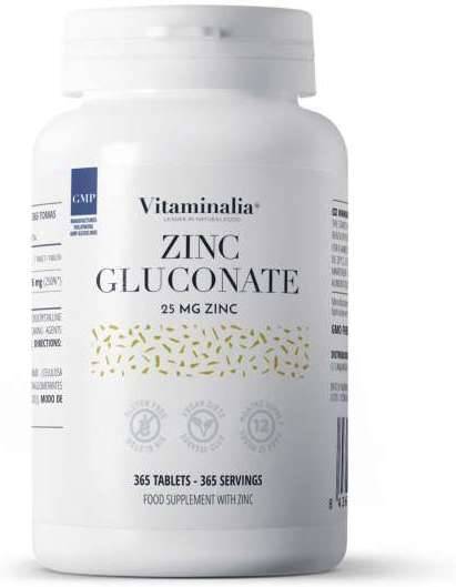 Complemento Alimentar VITAMINALIA Gluconato De Zinco (365 tabletas)