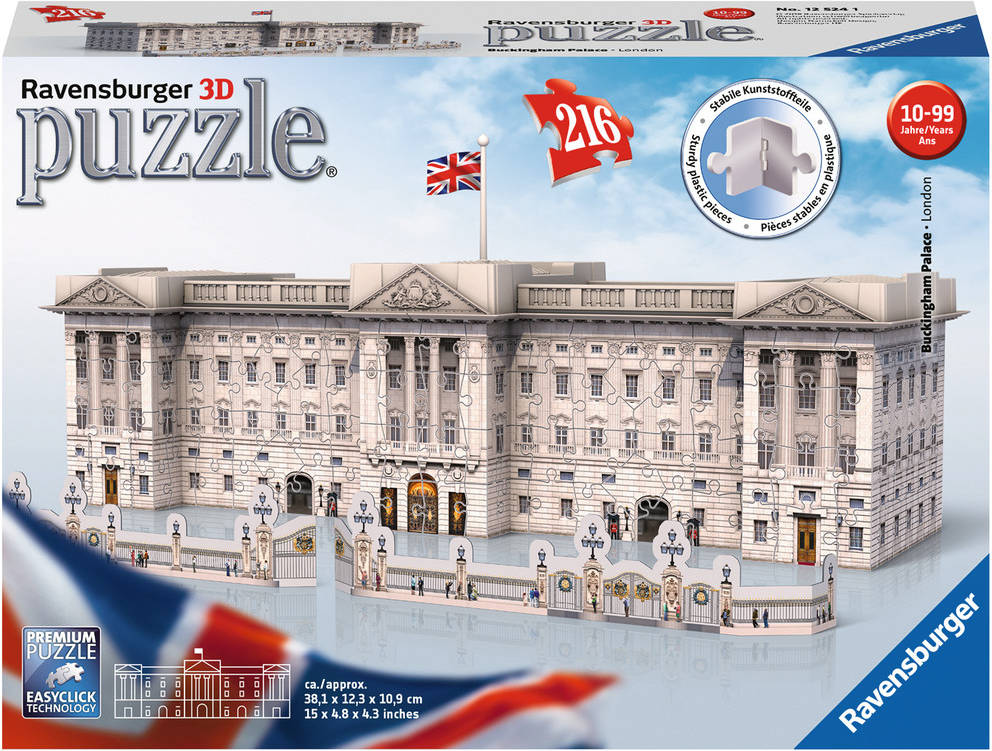 Puzzle 3d Buckingham 216 piezas color gift 12524