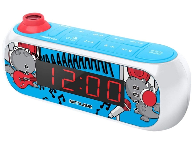 Radio Despertador MUSE M-167 KDB (Digital - FM/MW - Pilas y Corriente - Alarma Doble - Función Snooze)