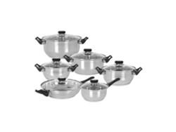 BIGBUY HOME Batería de Cocina Genese Acero 12 Piezas