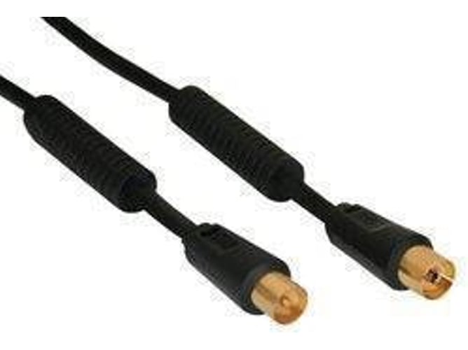 Cable de Antena INLINE (Coaxial - 50 cm - Negro)