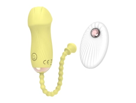 Vibrador de huevo con control remoto inalámbrico con 12 modos para mujeres (amarillo) VEANXIN