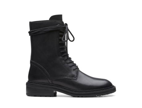 Botas CLARKS Tilham Lace Black Leather (Negro - EU-36)