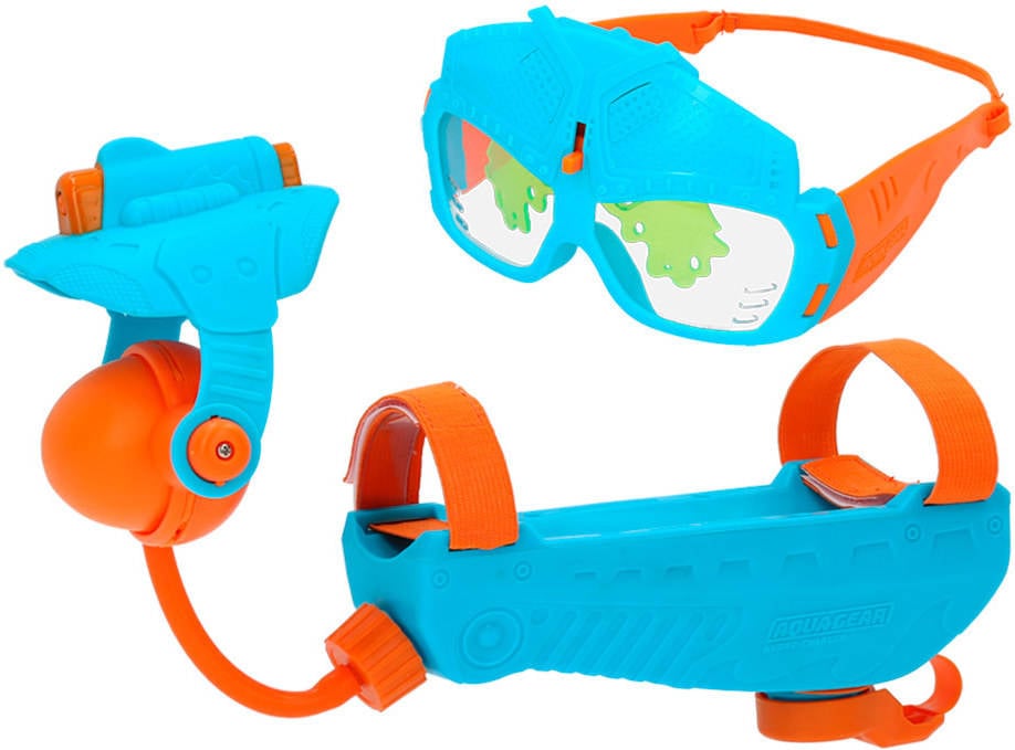 Lanzador Eolo Aqua gear y gafas 38x75x8 cm 6 años playset en azul naranja colorbaby 43651