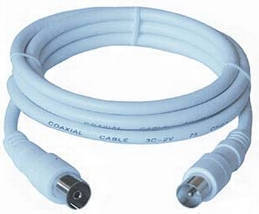 Cable de Antena PREMIUMCORD (Coaxial - 15 m - Blanco)