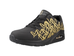 Zapatos de Mujer SKECHERS Uno Golden Heart Tecido Negro (36)