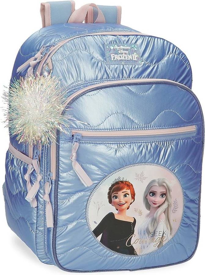 Mochila Escolar DISNEY Poliéster Frozen Seek Courage (Azul)