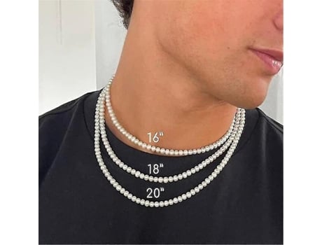 Collar de perlas Hombres Collar de cuentas de hilo hecha a mano simple 2022 Nueva tendencia