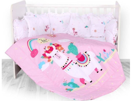 Juego de Textil de Cama Rejillas LORELLI LILY Ranforce Happy Lama (5 Piezas)