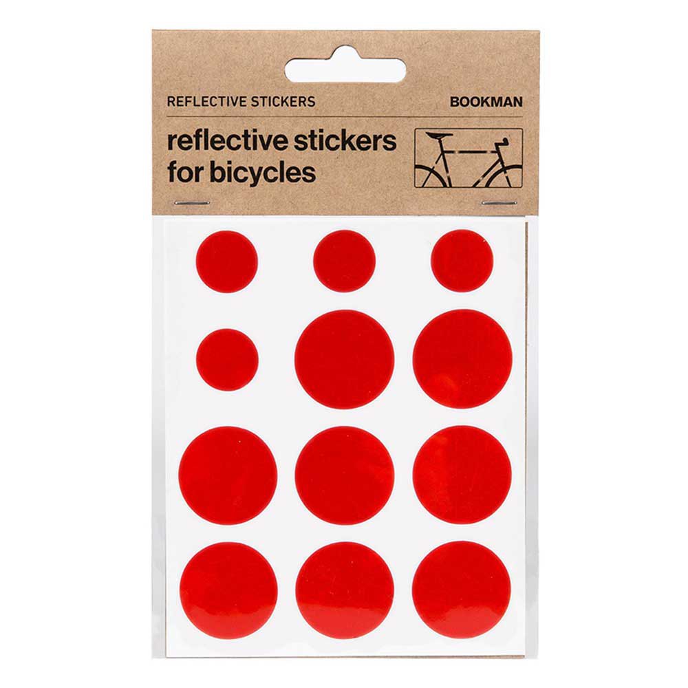 Accesorio Ciclismo Bookman reflexivos sticky reflectors pegatinas unisex adulto kit para bicicleta rojo