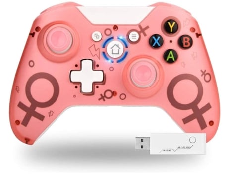 YIZHOOD Controlador Inalámbrico para Xbox One, 2.4Ghz, Compatible con Xbox One S/X/PC, Rosa