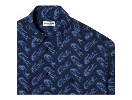 Camisa Vintage de Hombre LACOSTE Azul (42)