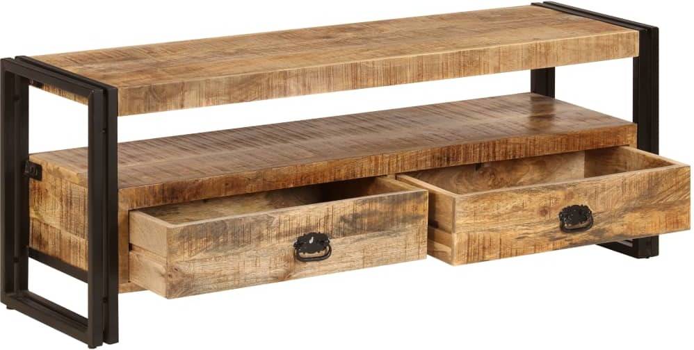 Mueble de TV ART PLANET (120x35x45cm - Madera Maciza - Marrón)