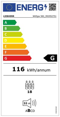 Vinoteca Integrable LIEBHERR WKEGW-582 (18 Botellas - Blanco)