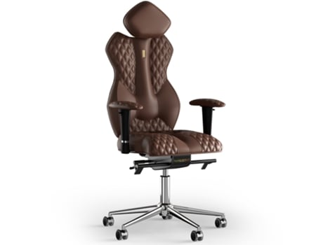 Silla de Oficina KULIK SYSTEM Royal Stitching Cuero (Castanho -130x50x50cm)