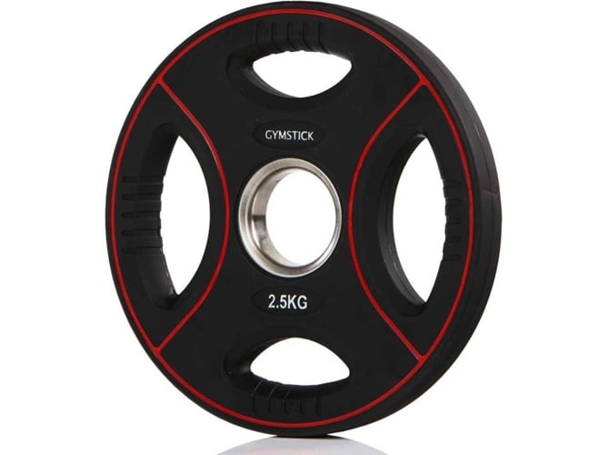 Disco de Musculación GYMSTICK Pro Pu Weight Plate (Negro - 5 Kg - 28x28x2.7cm - Hierro)