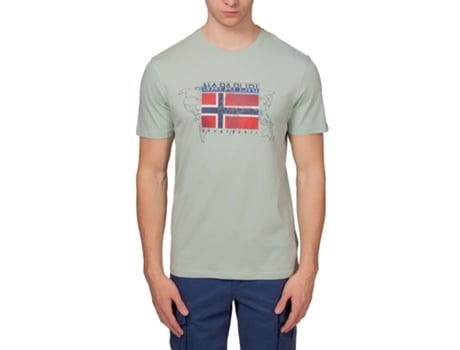 Camiseta de Hombre NAPAPIJRI Verde (M)