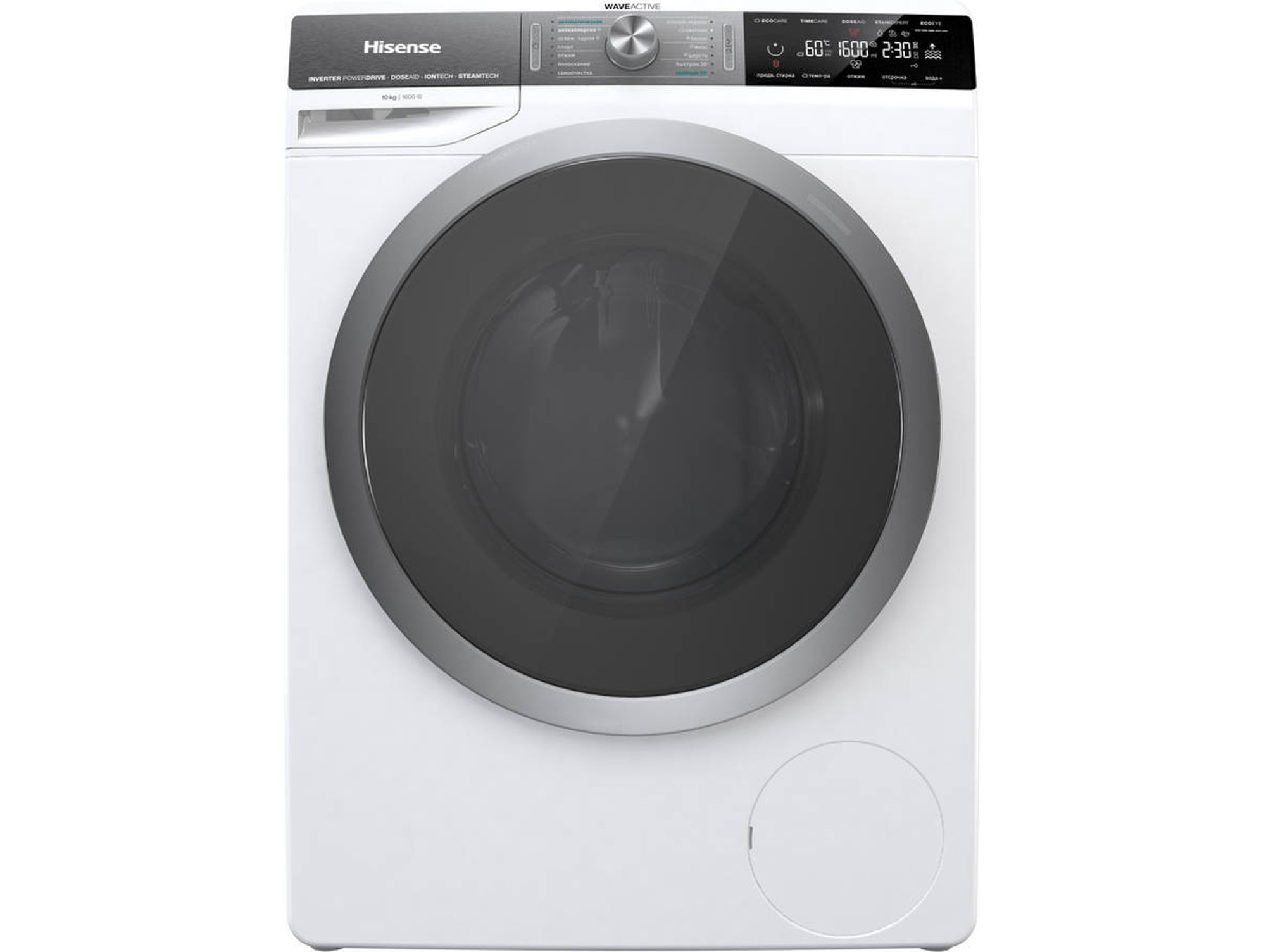 Lavadora HISENSE WFGS1016VM (10 kg - 1600 rpm - Blanco)