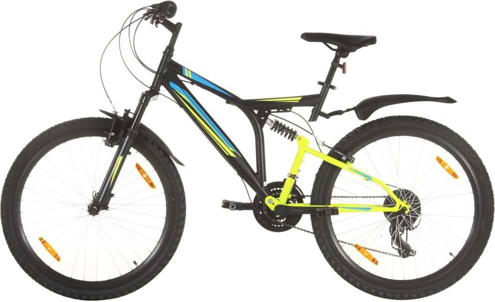 Bicicleta de Montaña VIDAXL Negro 21 velocidades 49 cm (26'')