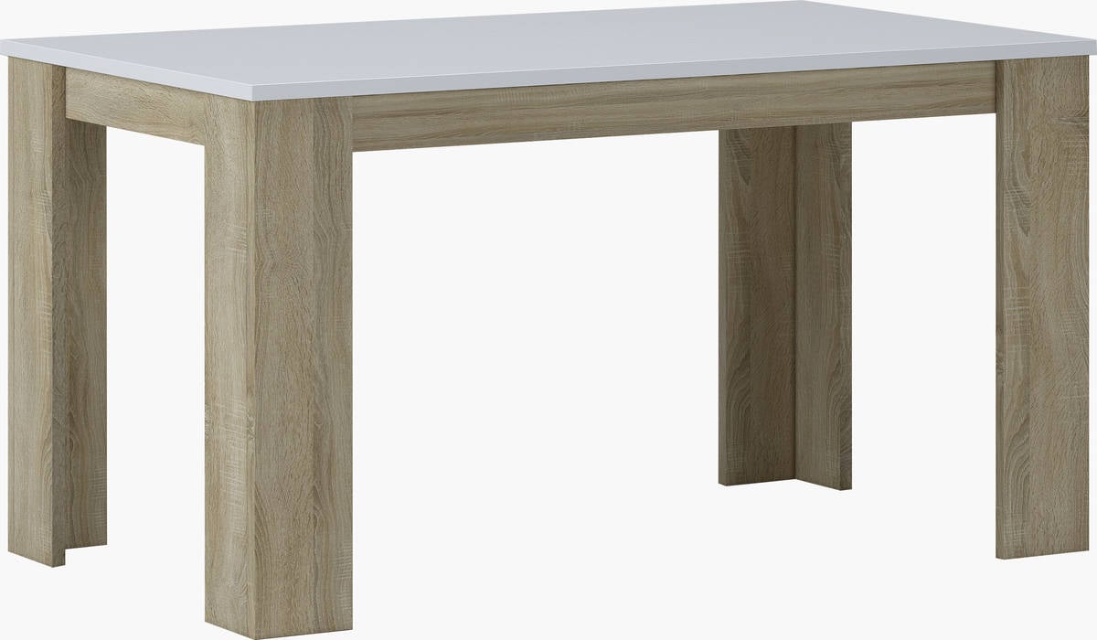 Mesa de Comedor SKRAUT HOME FIJA140BLANCASONOMA (Blanco - Melamina - 80x138x75 cm)