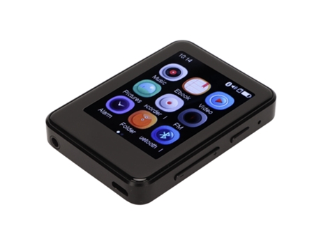 Reproductor MP3 Bluetooth YIZHOOD MP08 2.5Inch Pantalla táctil 32G TF Card (Negro)