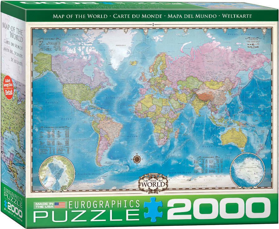 Puzzles EUROGRAPHICS Map of the World 2000 pcs (2000 piezas)