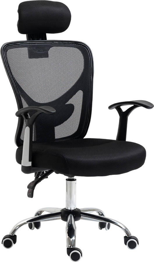 Silla de Escritorio Ejecutiva VINSETTO 921-522BK (Brazos Fijos - Espuma y Nylon)