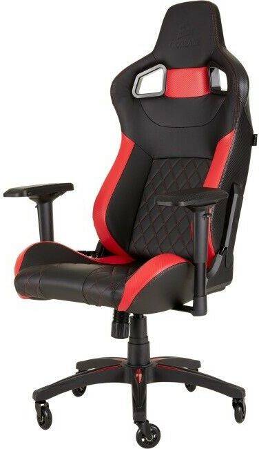 Silla Gaming CORSAIR T1 Race 2018 (Hasta 120 kg - Elevador a Gas Clase 4 - Negro y Rojo)