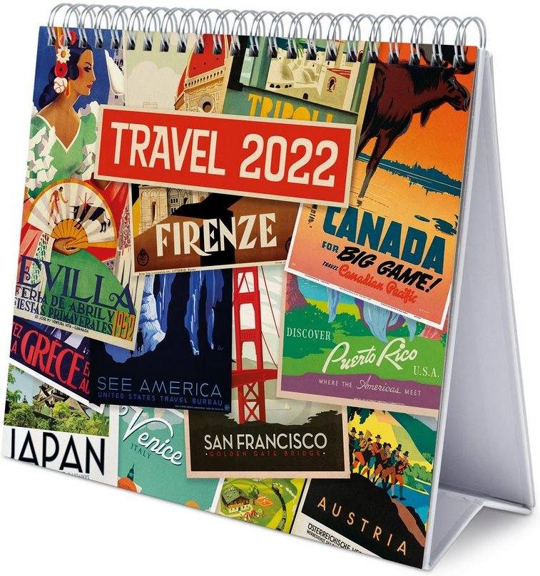 Calendario Escritorio Deluxe 2022 travel sobremesa viaje │ oficina mesa anual grupo erik