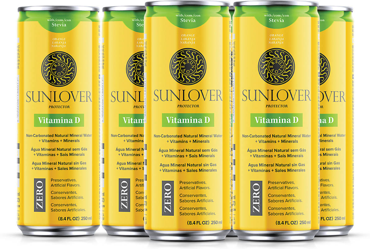 Agua Vitaminada SUNLOVER Protector Vitamina D Sabor Naranja Natural (6 x 250ml)