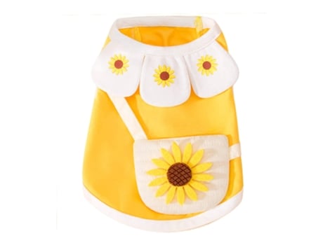 Camisas De Algodón Para Perros Pequeños Ropa De Verano Para Mascotas Bonito Chaleco De Girasol Camisetas Para Cachorros Y Gatos Disfraces Para Niña...