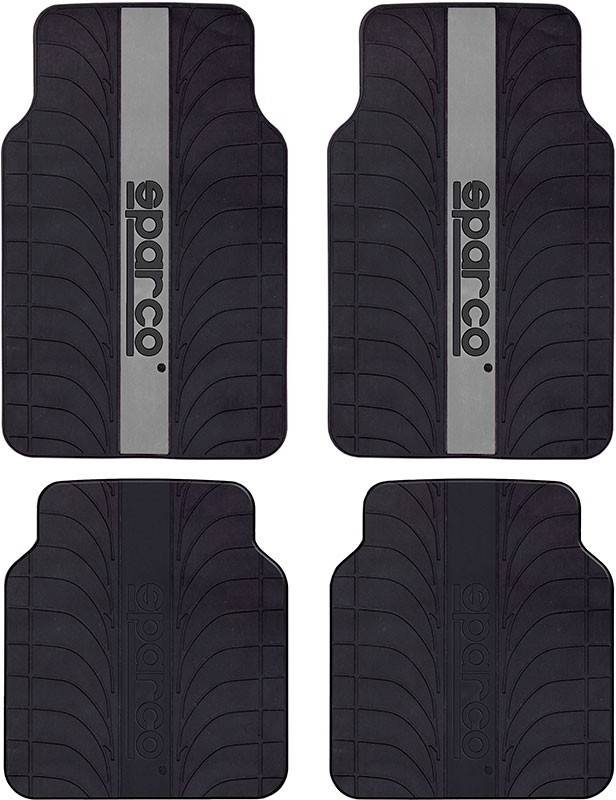 Juego de 4 Alfombras SPARCO CORSA  (Gris - PVC - 64 x 47 x 1 cm)