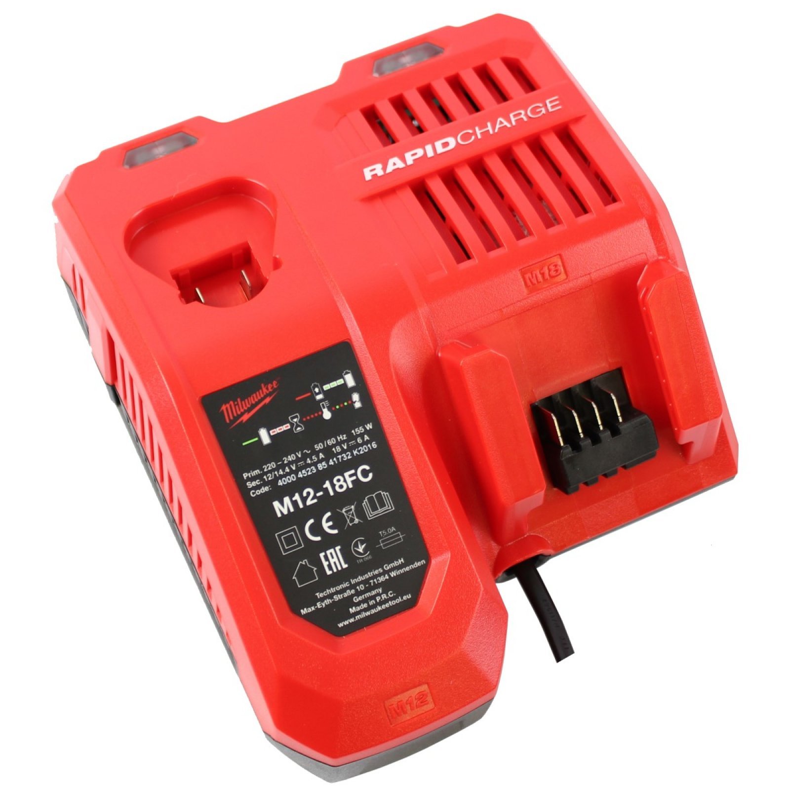 Cargador MILWAUKEE para baterías de 12V-18V