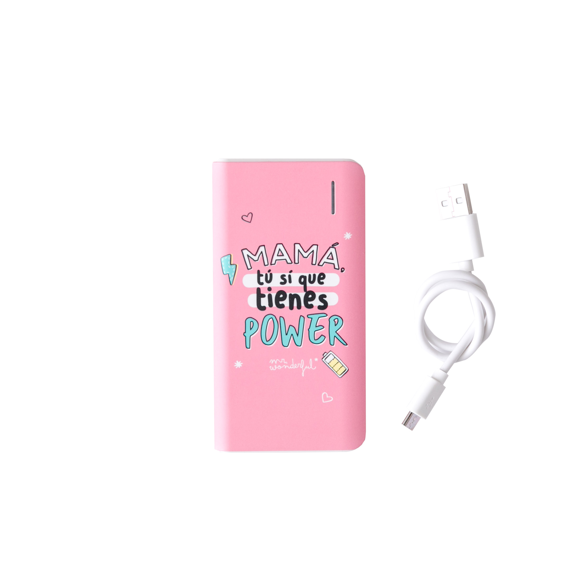 Powerbank MR. WONDERFUL Mama (4000 mAh - 1 USB - MicroUSB - Rosa)