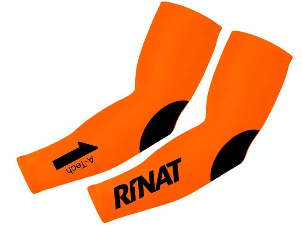 Manga para Hombre RINAT Manguitos A-tech Compression Naranja para Fútbol (S - M)