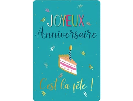 Tarjeta doble KIUB Des Plumes Et Des Fleurs Anniversaire