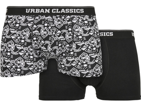 Conjunto de 2 Boxers URBAN CLASSICS Algodón Hombre (XXL - Negro)