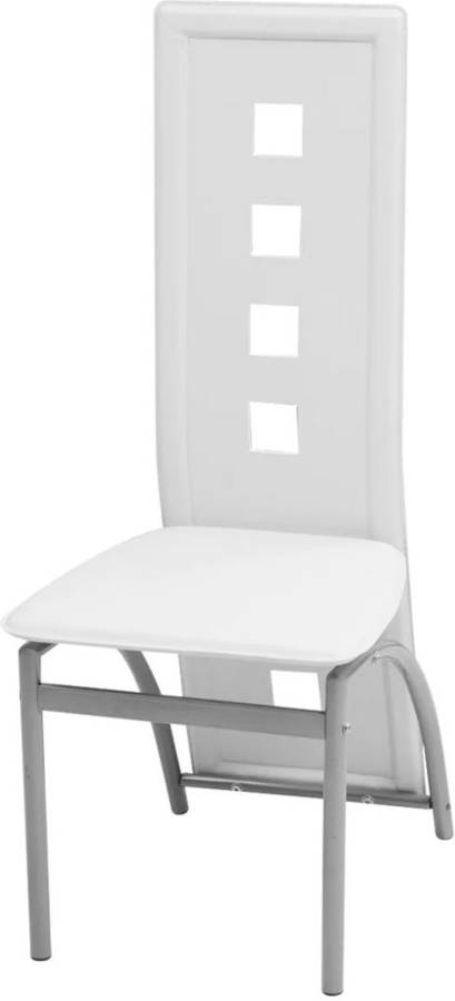 Conjunto 2 Sillas de Comedor VIDAXL 243646 Cuero Artificial Blanco