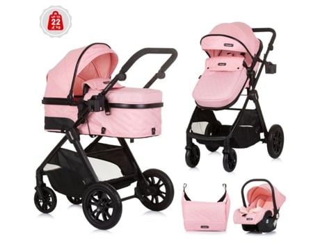 Carrito de bebé trio convertible HARMONY hasta 22 kg de CHIPOLINO Flamingo