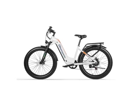 Batería extraíble 7 velocidades 26 Neumáticos 42km/h Hombres Mujeres Bicicleta eléctrica MX06 SHENGMILO 1000W BAFANG Step-Through E-Bike 48V 17.5Ah...