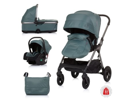 Carrito de bebé trio INFINITY hasta 22 kg pastel green CHIPOLINO