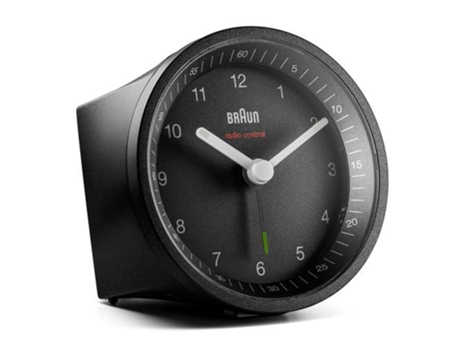 Reloj Despertador Braun Bc07 Cuarzo Negro